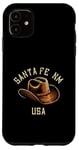 Coque pour iPhone 11 Santa Fe New Mexico Chapeau de cowboy style vieilli