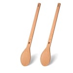 Fisura - Cuillère de cuisine originale en forme de clé. Set de 2 spatules pour la cuisine en forme. Cuillère en bois de hêtre. Accessoires de cuisine résistants à la chaleur. (Microphone)