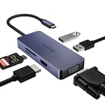 Concentrateur USB C avec HDMI, VGA