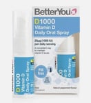 BetterYou D1000 Vitamin D Daily Oral Spray 1000 IU 25UG Of Vitamin D3 EXP04/2025