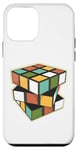 Coque pour iPhone 12 mini Puzzle rétro en forme de cube - Couleurs vives et géométriques