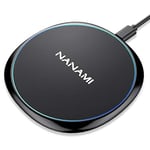 NANAMI Wireless Charger for iPhone and Samsung - Wireless Charging Pad Qi-Certified 10W Max for iPhone 15 14 13 12 SE 2 11 Xs XR X 8 Plus New Airpods and Galaxy S24 S23 S22 S21 S20 S10 S9 S8 Note 20