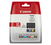 CANON PGI-550XL/CLI-551 Cyan, Magenta, Yellow & Black Ink Cartridges - Multipack