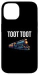 Coque pour iPhone 14 Œuvre d'art amusante en train de Noël Toot Tut Toot