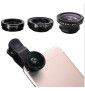 Objectif Pince 3 En 1 Pour Wiko View 4 Smartphone Universel Macro Fisheye Grand Angle Metal Pochette Demontable