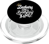 Zachary The Birthday King Happy Birthday Shirt Men Boys Teen PopSockets PopGrip for MagSafe