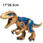 Dinosaurie Byggklossleksaker, Tyrannosaurus Dinosaurie Modulär Byggleksak Jurassic Leksak T-rex Raptor Figur Present För Barn 3-12 År Brown Blue