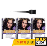 L'Oréal Excellence Cool Crème 3-Pack Ultra Cendré Brun Foncé