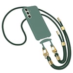 Phone Chain for Samsung Galaxy S24 Phone Case Band Phone Cord Cover Dark Green