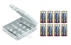 CR123A Panasonic Lot de 8 Piles au Lithium 3 V dans Une boîte de Protection en Plastique Transparent