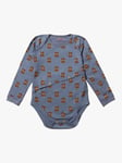 Little Green Radicals Kids' Bear Easy Feeding Adaptive Bodysuit, Blue Steel