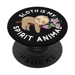 PopSockets Sloth is my spirit animal cell phone grip holder gift PopSockets PopGrip: Swappable Grip for Phones & Tablets