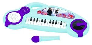 Lexibook, Frozen, Electronic Piano for Children with Light Effects, Microphone, Drums, Built-in Speaker, Demo Tunes, DJ Player, Purple/Blue, K704FZ