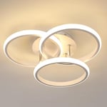 Comely Plafonnier LED Moderne 40CM, 40W 4500LM Lampe de Plafond Chambre Rond Lumiere Chaude 3000K, Luminaire Plafonnier Blanc en Aluminium pour Salon, Cuisine, Salle à Manger