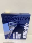 GILLETTE SKINGUARD SENSITIVE + SKIN - SHAVE GEL FACE WASH  MOISTURISER 200ml