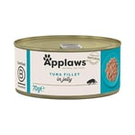 Applaws Natural Wet Cat Food, Tuna Fillet in Jelly 70 g Tin, (24 x 70 g Tins)