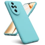 Oududianzi - Coque Compatible avec Honor 200 Pro 5G, [Coque Silicone Liquide] [Intérieur Microfibre] Souple Étuis en Caoutchouc Housse Antichoc Protection Bumper Coque Honor 200 Pro - Lightblue