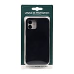 itense - Coque Soft Noire - Compatible iPhone 12 - Coque Souple - Coque de Protection - Résistante & Légère - Protège des Chocs & des Rayures - Pratique & Facile à Nettoyer - Aspect: Silicone