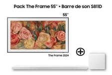 Samsung Pack The Frame 55" + Barre de son ultra-fine S-Series S811D