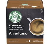 STARBUCKS Dolce Gusto House Blend Americano Coffee Pods - Pack of 12, Brown