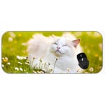 (750X300X3) XXL Professionell stor musmatta Sunny Summer Blur Katt Blomma Gräs XXL stor musmatta