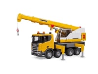 Bruder Scania Super 560R Liebherr Crane Truck, Kran Lastbil, 3 År, Acrylonitrilbutadienstyren, Sort, Hvid, Gul