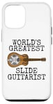 Coque pour iPhone 13 Le plus grand guitariste slide du monde guitare à résonateur