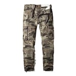 Tdvcpmkk Pantalon Cargo Chaud pour Hommes Pantalon De Densité Baggy Camouflage Décontracté Desert Camo 40