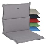 acamp Paddy Model B Coussin pour chaise de jardin à dossier bas, fabriqué en UE selon la norme Öko-Tex Standard, résistant à la lumière, sans décoloration, respirant, pour fauteuil à dossier bas, gris