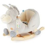 BIECO Peluche Animal à Bascule Âne Fips | Cheval a Bascule Bebe 1 an | Cheval à Bascule Animal a Bascule Bebe Animaux a Bascule Enfant Cheval Bascule Bois Grand Cheval à Bascule Monter