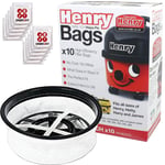 NUMATIC Vacuum Filter 12" + Dust Bags Genuine Hepa-Flo x 10 HENRY HETTY + Fresh