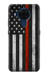 Innovedesire Firefighter Thin Red Line Flag Case Cover For Nokia 5.4