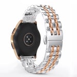 Samsung Galaxy Watch (46 mm) klockarmband med spänne i rostfritt stål - Roséguld / Silver