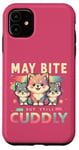 Coque pour iPhone 11 May Bite But Still Jouet de jeu en forme de loup en fourrure