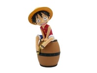 TEKNOFUN - Licence Officiel One Piece - Luffy sur Son tonneau Lumineux Figurine Lumineuse pour Enfant à Collectionner - 811636