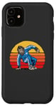 Coque pour iPhone 11 Break Dancing Sasquatch B-Boy Bigfoot Dancer 80s Sunset