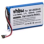 vhbw Batterie compatible avec Garmin Edge Touring, Touring Plus, 800, 810 GPS, appareil de navigation (1200mAh, 3,7V, Li-polymère)