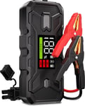 Booster Batterie Voiture 3000A Booster Batterie 12V Essence 8.0L Diesel 8.0L, PD65W Charge Rapide Bidirectionnelle, Extension de Sortie DC 12V/6A, Kit LED Multifonction Sécurisé avec Sac de Rangement