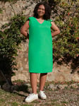 Live Unlimited Curve Frill Cap Sleeve Dress, Green