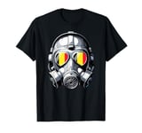 Belgian Flag Belgium Man Gas Mask Graphic T-Shirt