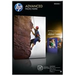 HP Advanced glättat kantlöst fotopapper - 25 ark/10 x 15 cm