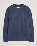 GANT Aran Cable Knitted Sweater Evening Blue