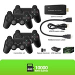 64G with 4 wireless DONNÉES FROG Rétro Console De Jeu Vidéo 2.4G Console Sans Fil Jeu Bâton 4k Jeux 10000 Portable Dendy Console de Jeu pour TV ""Nipseyteko