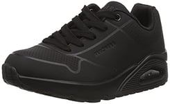 Skechers Garçon Uno Stand On Air Sneaker, Bordure Synthétique Noire, 37 EU