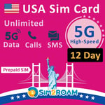 USA Prepaid SIM Card | Unlimited 5G/4G LTE High-Speed Internet Data in US (Hawai