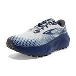 Brooks Men’s Caldera 6 Trail Running Shoe, Oyster/Blue Depths/Pearl, 11 UK