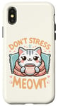 Coque pour iPhone X/XS idee cadeau citation drôle relaxation design chat kawaii