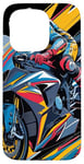 Coque pour iPhone 15 Pro Moto Rider Vintage Moto Grand Prix Light Knight