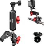 Support à Pince pour Appareil Photo, kit d'accessoires, tête à Bille à 360 °, Bras Magique, Photographie, Gratuit pour Moto, vélo, Miroir, GoPro, Akaso, DJI Insta360 Action Camera (RW9C-1).[G69]