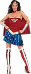 Rubie's Official Ladies Wonder Woman Adult Costume , Red, Small UK 8 - 10